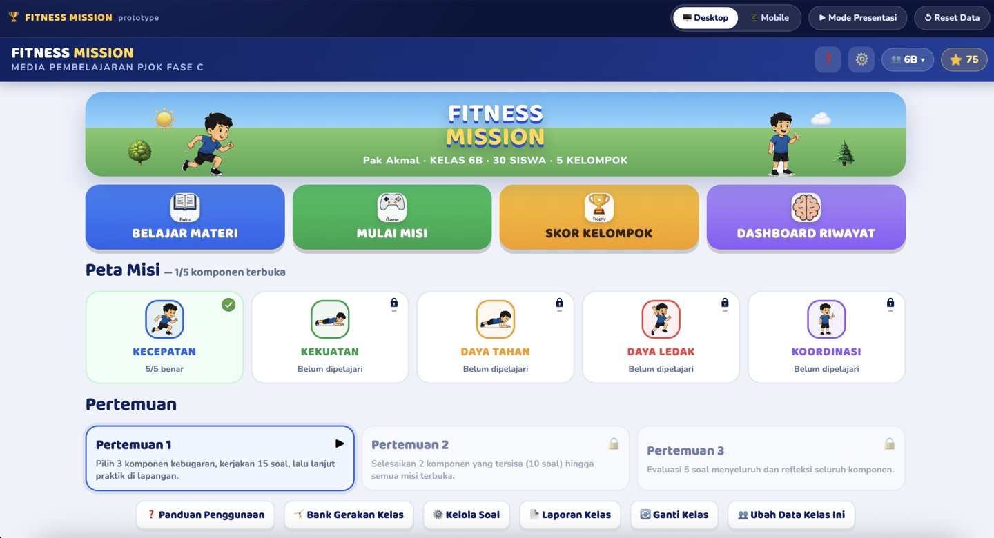 Fitness Mission learning application